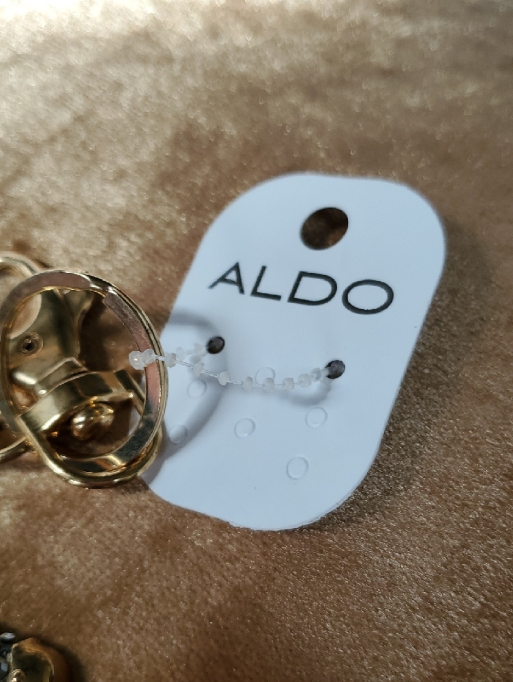 ALDO Gold and Black Crystal Travel Suitcase Keychain - Picture 3 of 7